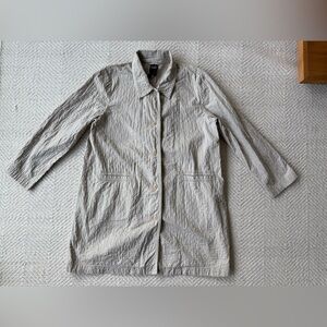 Eileen Fisher Organic Cotton Jacket in Beige sz xL